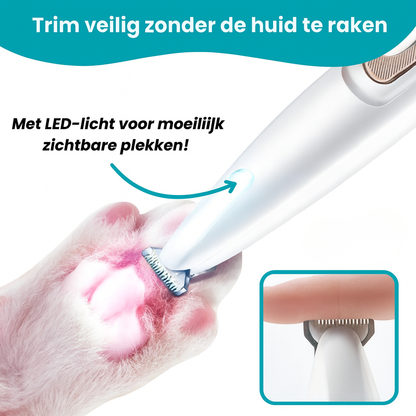 Lycentia PawTrim™ – Professionele Draadloze Trimmer met LED-Licht voor Huisdieren vertaal