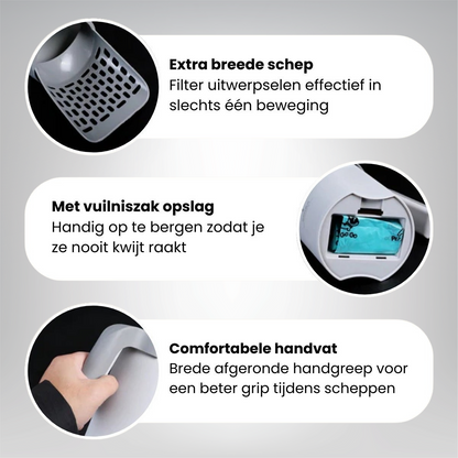 Lycentia HandyScoop™ – 2-in-1 Kattenbak-Schep met Zakjeshouder
