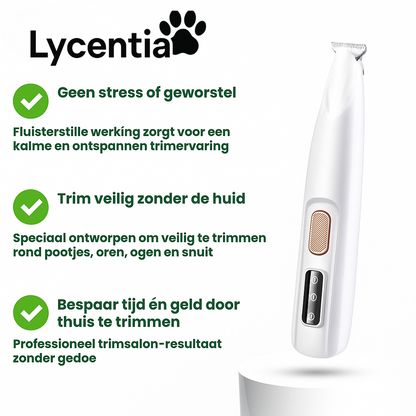 Lycentia PawTrim™ – Professionele Draadloze Trimmer met LED-Licht voor Huisdieren vertaal